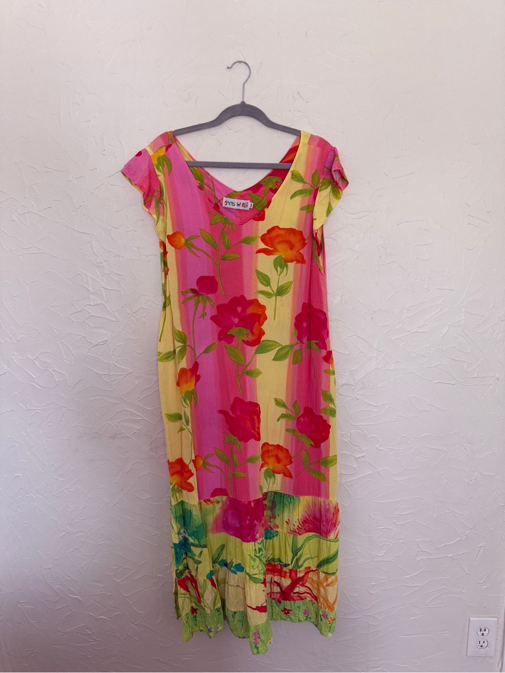 Jams World Rayon Floral Midi Dress Size XL